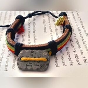 "My Tribute To The Forces " Leather Bracelet